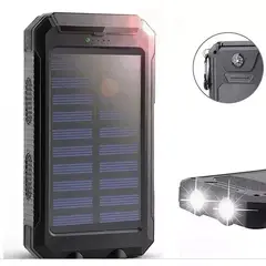 GENERICO - Cargador Solar Portátil 20000mAh Linterna a Prueba de Agua y polvo 2 puertos USB