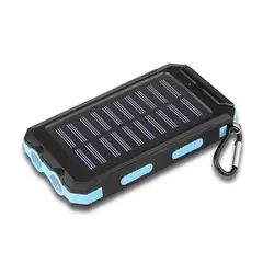 GENERICO - Cargador Solar Portátil 20000mAh Linterna a Prueba de Agua y polvo 2 puertos USB