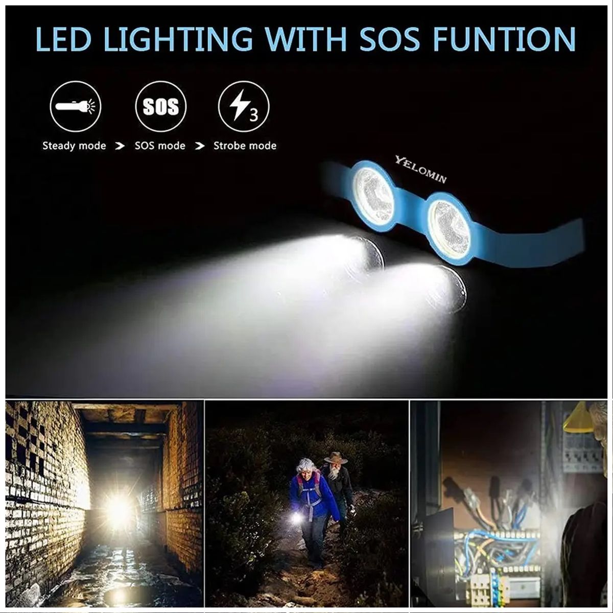 GENERICO - Cargador Solar Portátil 20000mAh Linterna a Prueba de Agua y polvo 2 PUERTOS USB