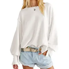 GIOIO - Blusa Mujer Casual Ajustada Elegante Blanco