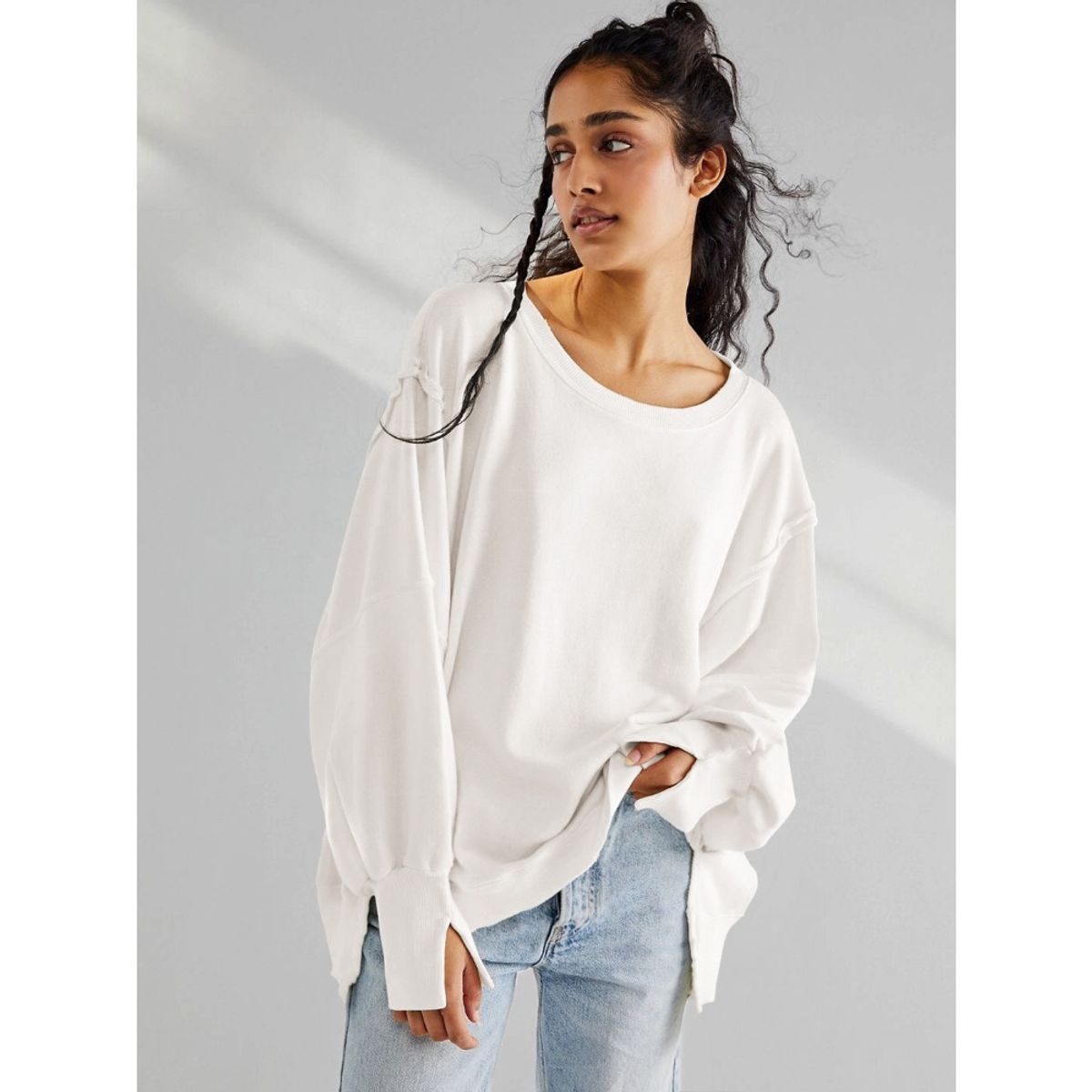 GIOIO - Blusa Mujer Casual Ajustada Elegante Blanco