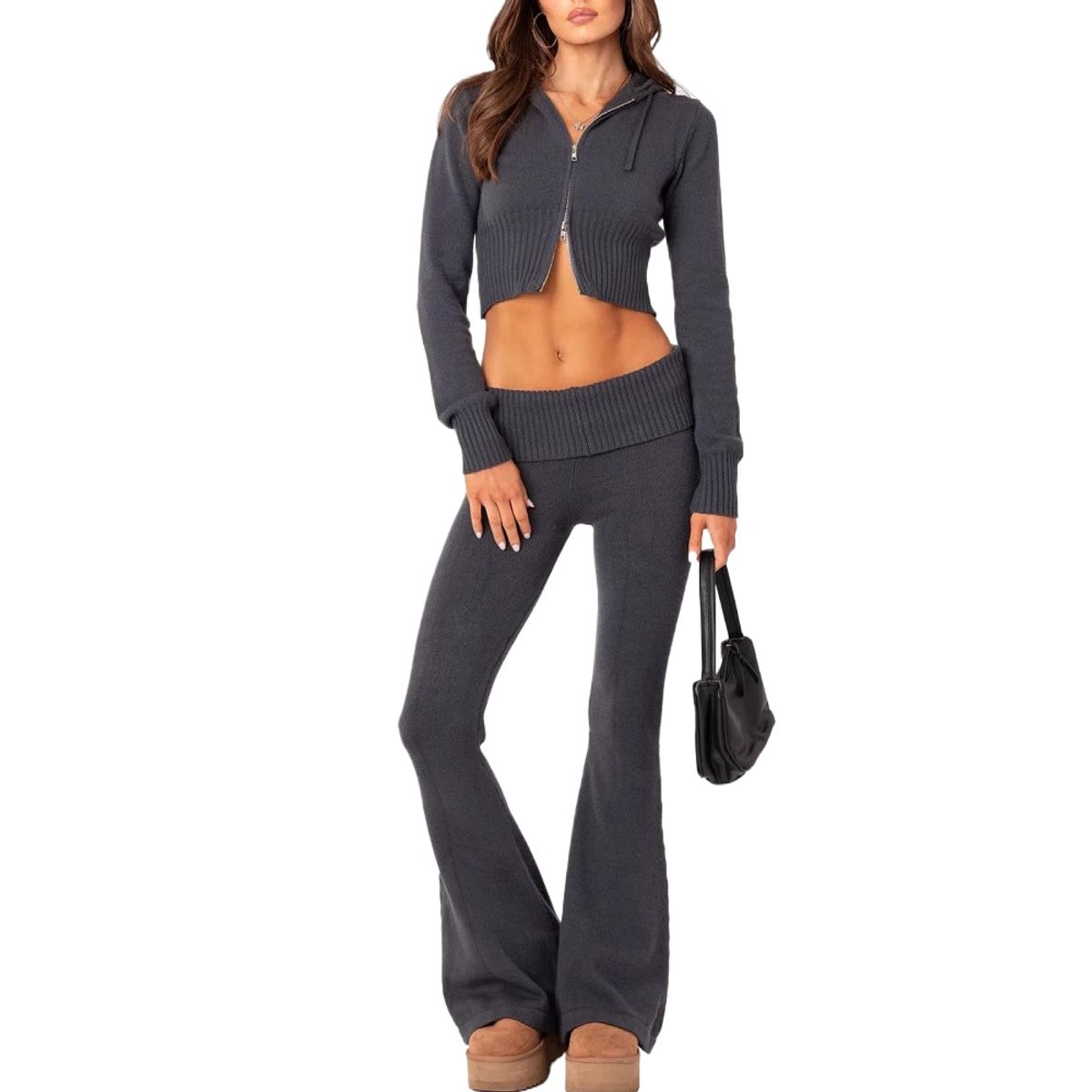 GIOIO - Conjunto de Verano Mujer y Cómodo Gris