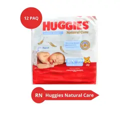 HUGGIES - Natural Care Talla Recien Nacido X 12 paquetes