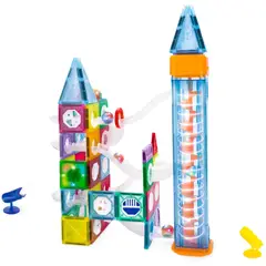 MAGNETICS - Juego de Bloques Magnéticos con Luces – 106 Piezas
