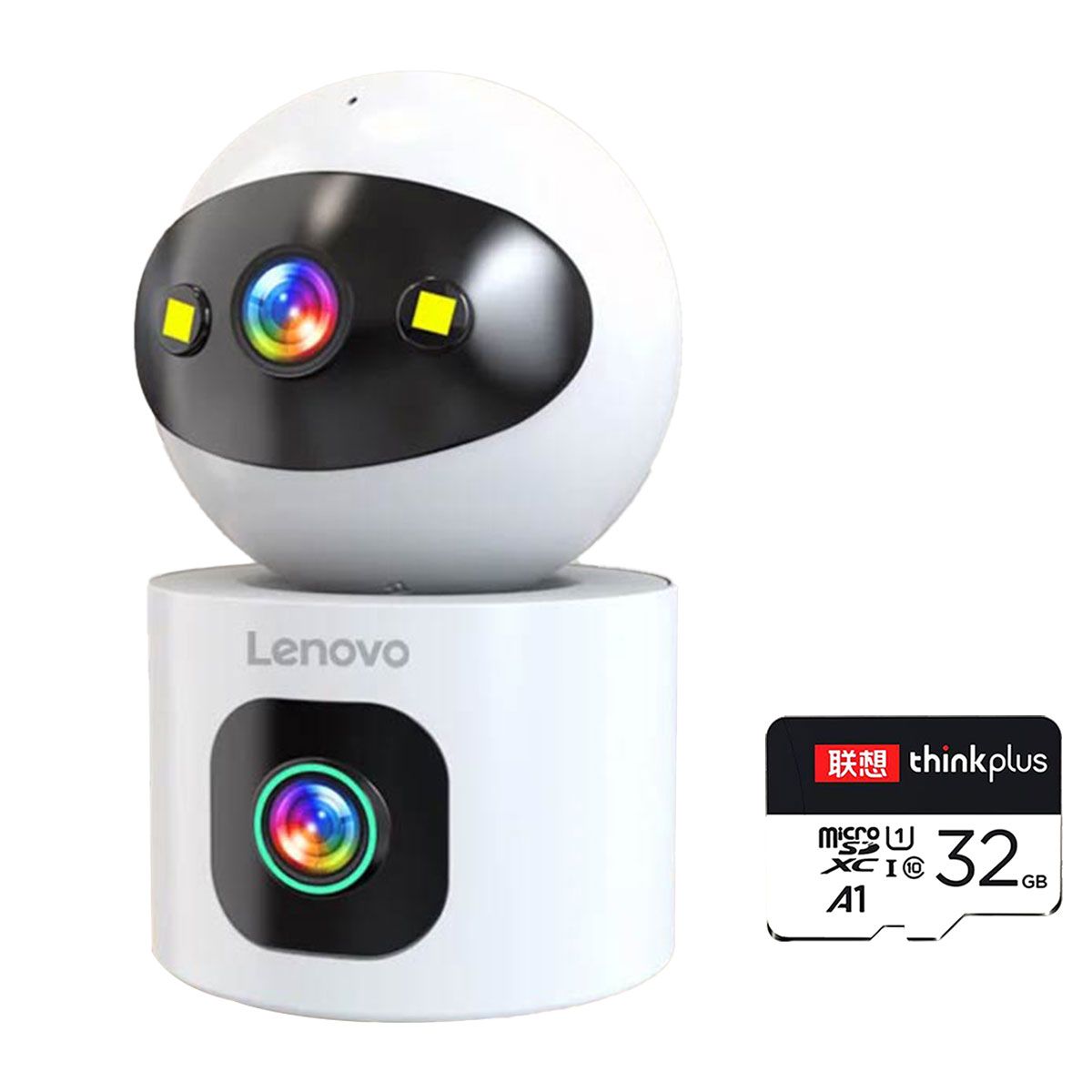 PUREPOWER - Cámara de seguridad inteligente de doble lente de 360 grados-32g