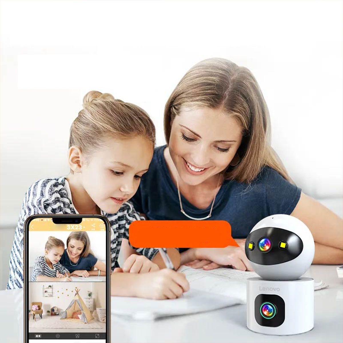 PUREPOWER - Cámara de seguridad inteligente de doble lente de 360 grados-32g