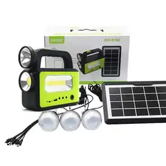 STARTECHOFFICE - Kit Solar Sistema Iluminación LED Recargable Camping Emergencias USB