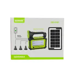 GENERICO - Kit Solar Portátil con Panel Solar Iluminación LED y Cargador USB