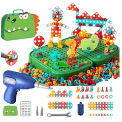 GENERAL - Juego de Construcción 230 Piezas con Destornillador Eléctrico de 2 Vías Verde