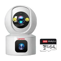 PUREPOWER - Cámara de seguridad inteligente de doble lente de 360 grados-64g