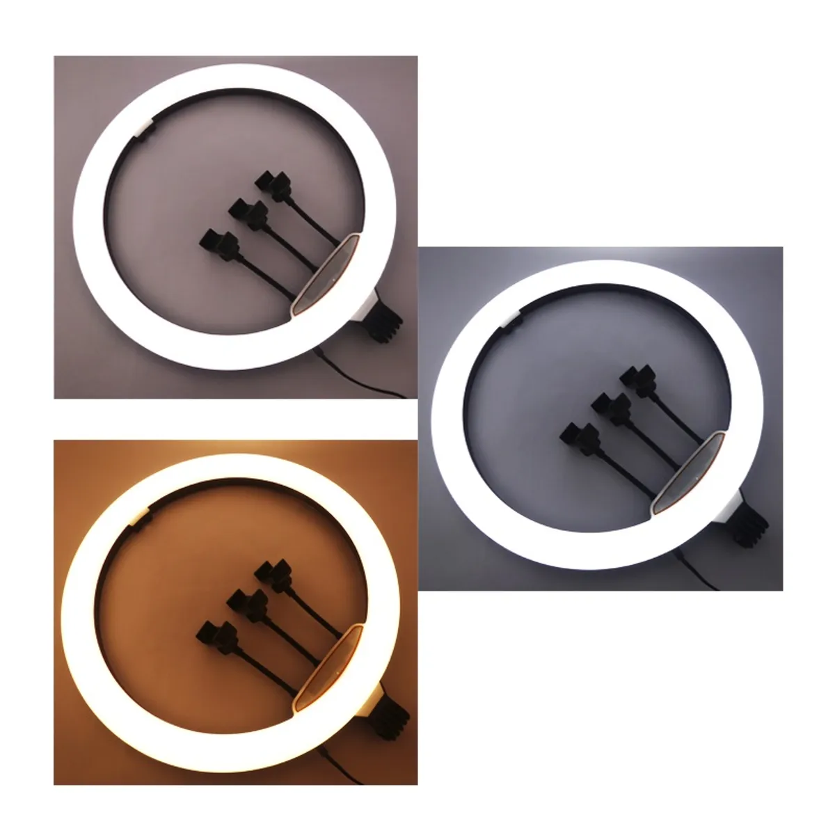 GENERICO - Aro LED de 18 3 Soportes, Control Remoto y Atril Ajustable de 2.10 mts