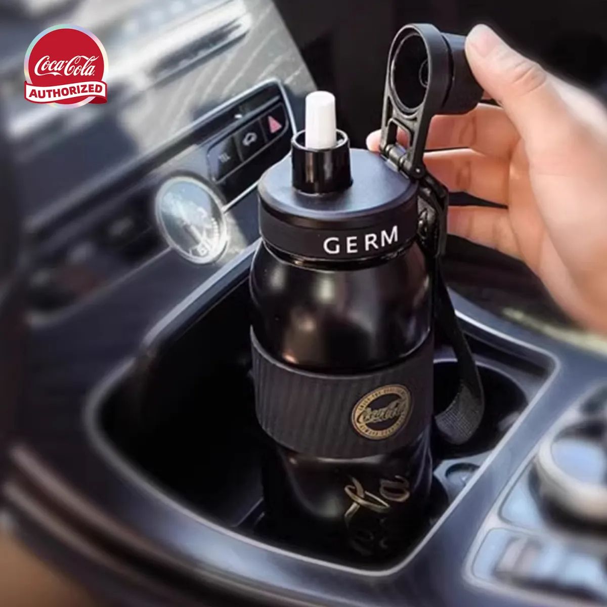 COCA COLA - COCA COLA X GERM Termo Energía Clásico Oficial 580ml  Frío O Caliente Vaso Térmico Negro