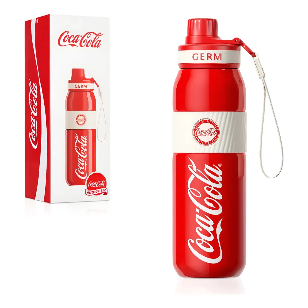 COCA COLA - COCA COLA GERM Termo Energía Clásico Oficial 580ml Frío O Caliente Vaso Térmico Rojo