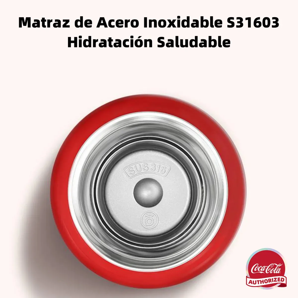 COCA COLA - COCA COLA GERM Termo Energía Clásico Oficial 580ml Frío O Caliente Vaso Térmico Rojo