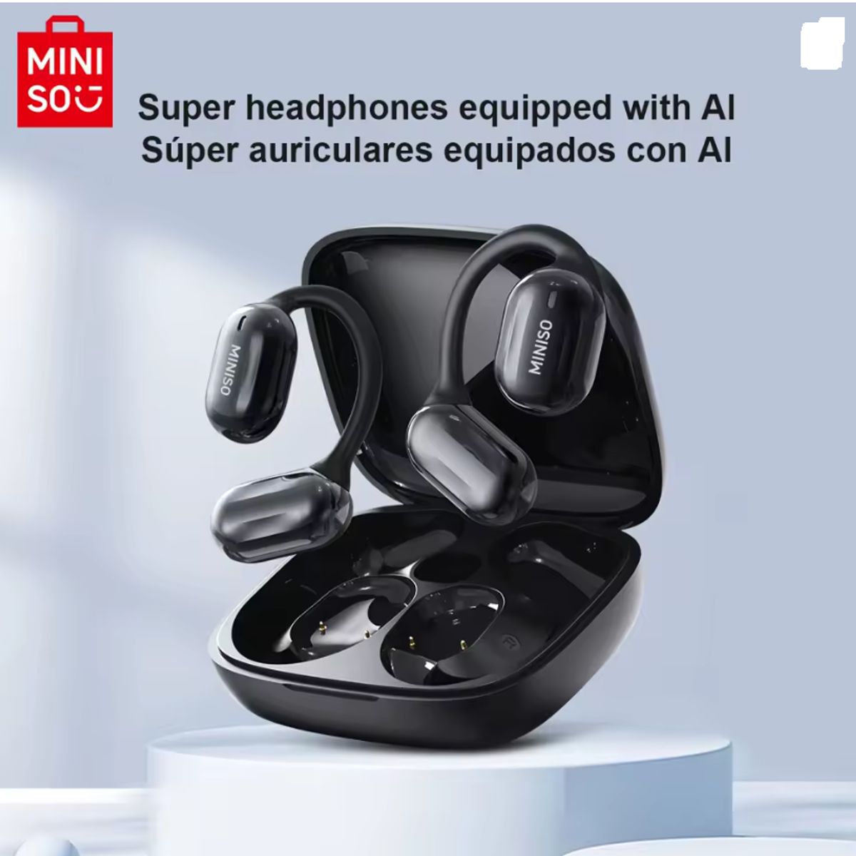MINISO - Audífonos Miniso Ms162 AI Traducción Auriculares Inalámbrico Negro