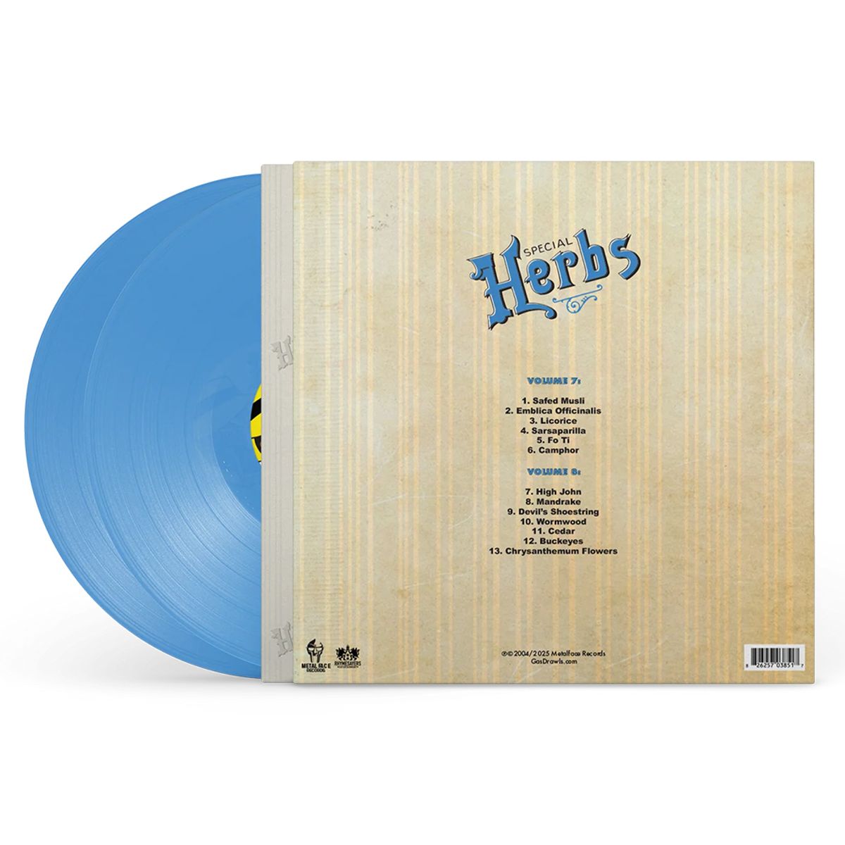 GENERICO - Metal Fingers -Special Herbs Vols 7&8- Vinilo Doble - Sky Blue