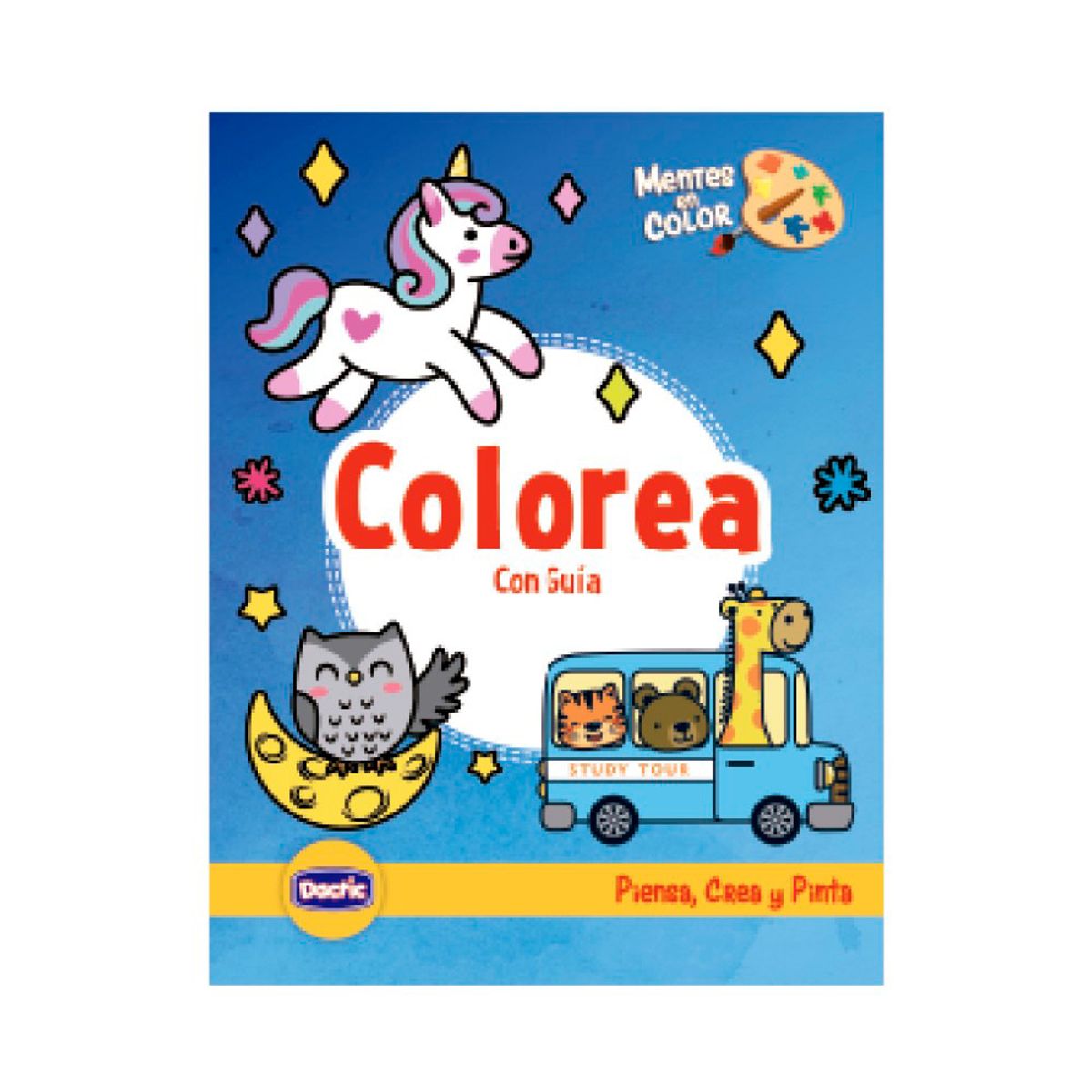 DACTIC - Libro Colorear Con Guía 40 Diseños Dactic