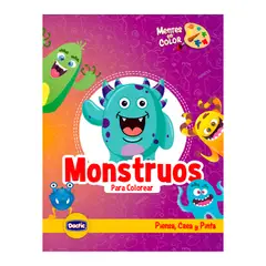 DACTIC - Libro Colorear Monstuos 50 Diseños
