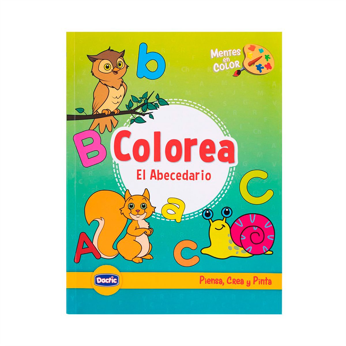 DACTIC - Libro Colorear Aprendo ABC 50 Diseños Dactic