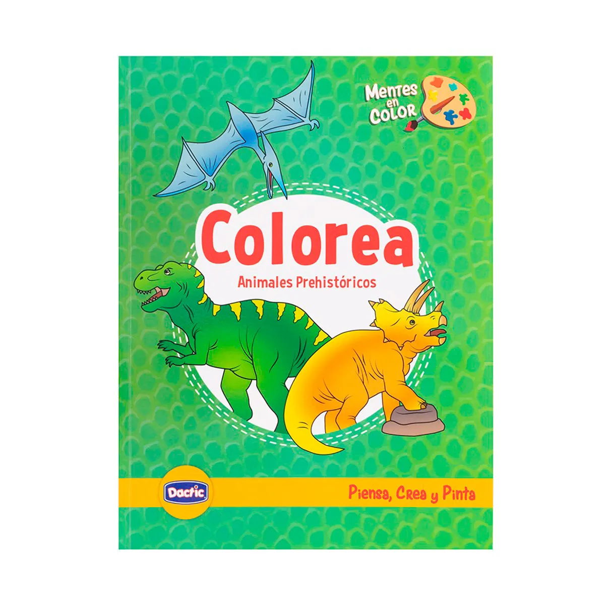 DACTIC - Libro Colorear Dinosaurios 50 Diseños Dactic