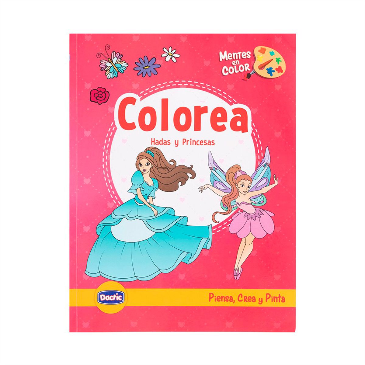DACTIC - Libro Colorear Hada y Princesa 50 Diseños Dactic