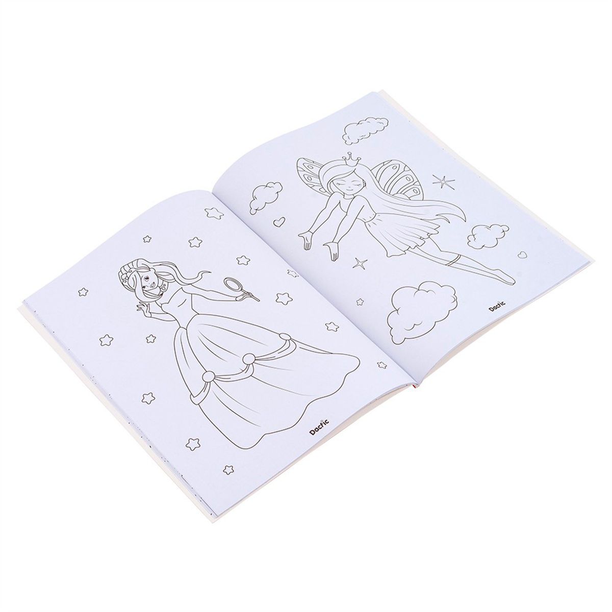 DACTIC - Libro Colorear Hada y Princesa 50 Diseños Dactic