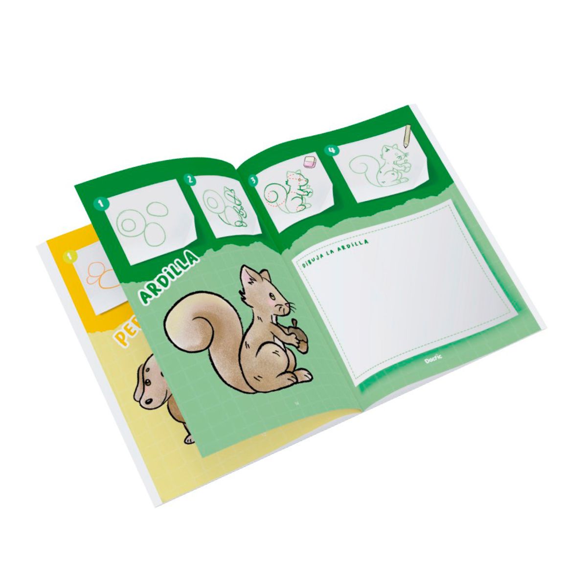 DACTIC - Libro Colorear y Dibujar Paso a Paso 50 Diseños Dactic