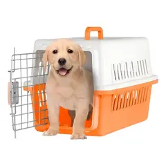 GENERICO - Jaula Canil Transportador para Mascota Talla M Naranja