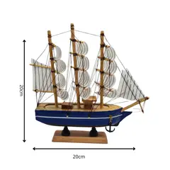 GENERICO - Barco Velero A Escala Decorativo 20 Cm Diseños Colores