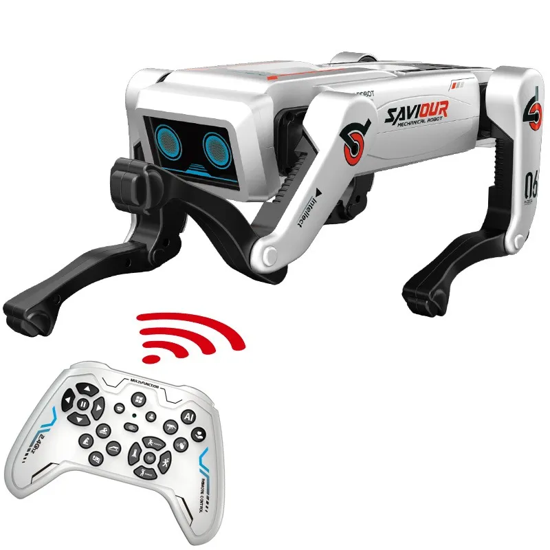 AI - Perro Robot Inteligente RC  Programable con Luz Música