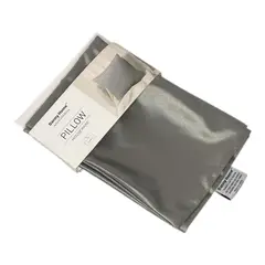 GENERICO - Pack De 2 Fundas De Cojin Satinadas 50X50 cm Color Plateado