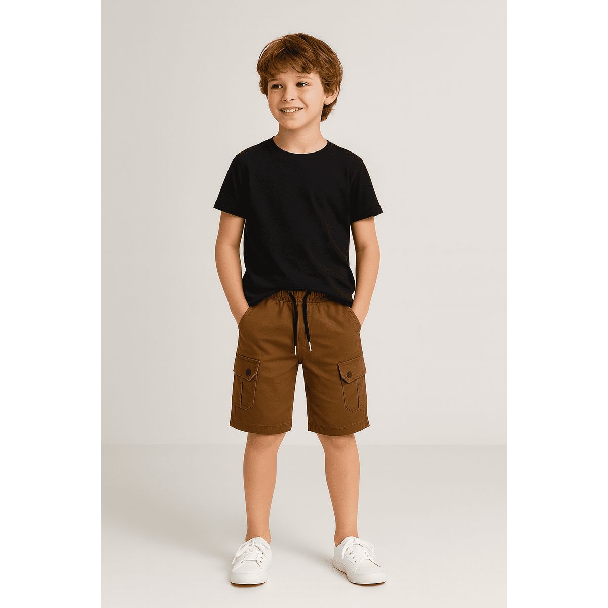 KIBOU - Bermuda Short Casual Cargo Niños Moda Urbana