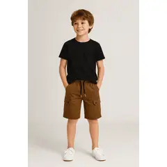KIBOU - Bermuda Short Casual Cargo Niños Moda Urbana