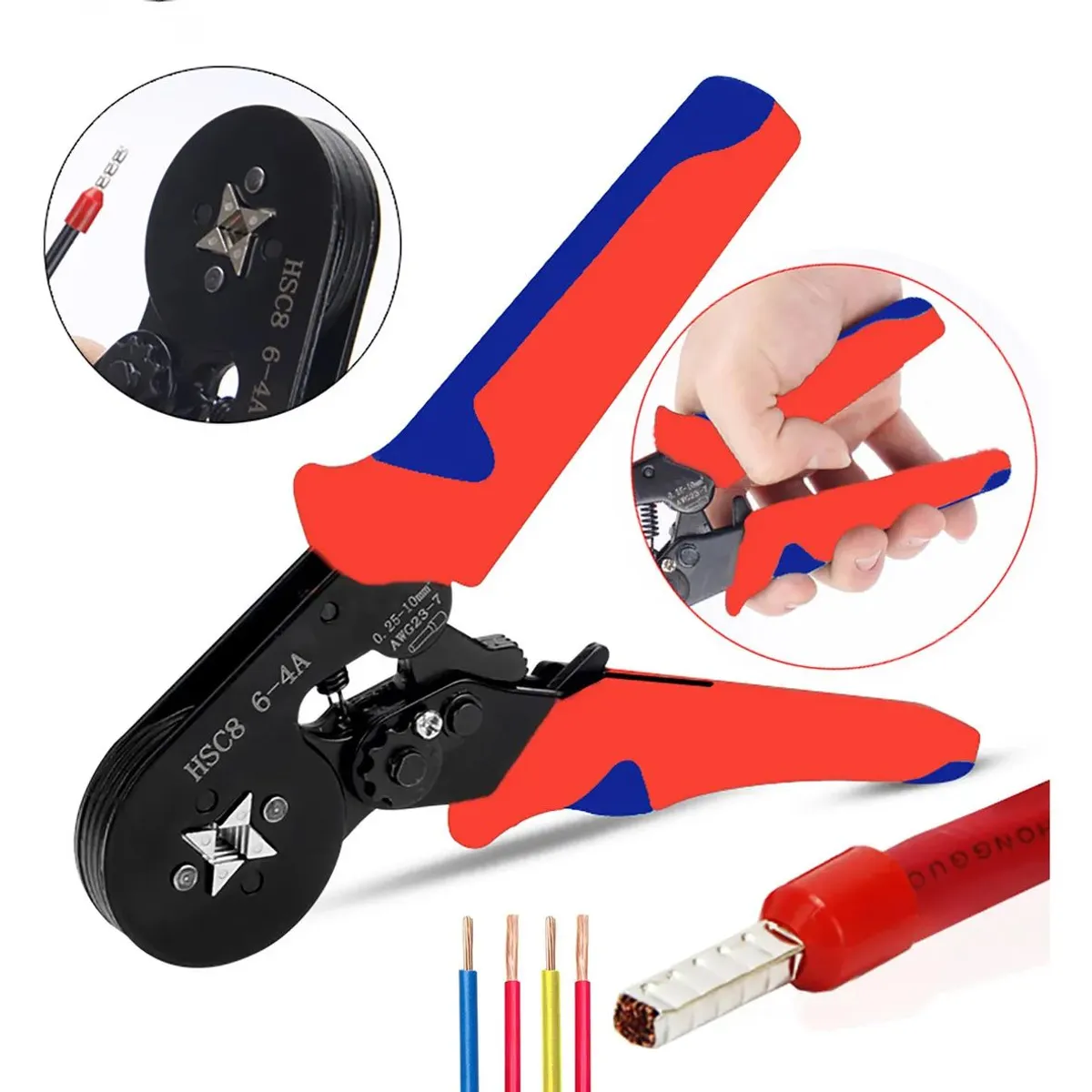 SHOP EHOME BAG - Crimpeadora Alicate Prensa Pelacable + 1200 Terminales