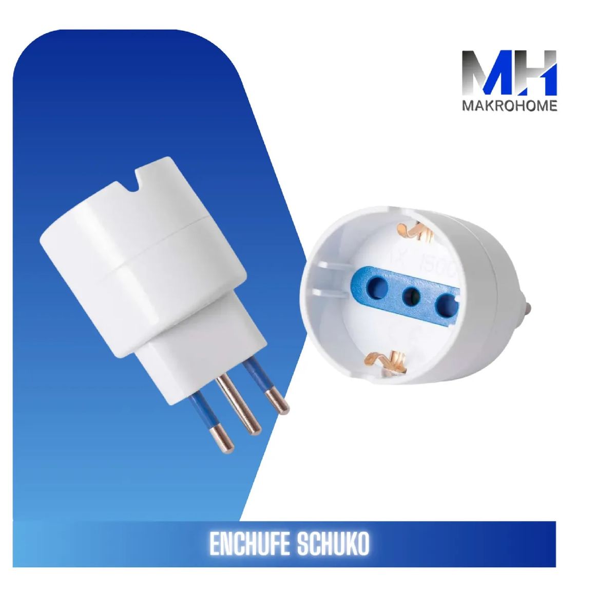 FENIX - Adaptador Enchufe Europeo A Chileno Schuko Certificado Sec