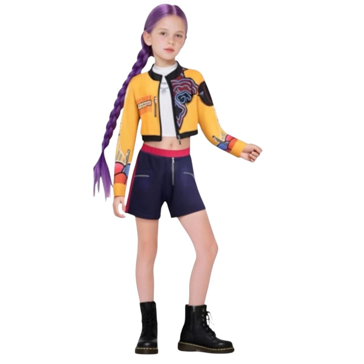 GENERICO - Disfraz Las Guerreras K-pop Rumi Kpop Niña Halloween 5-6