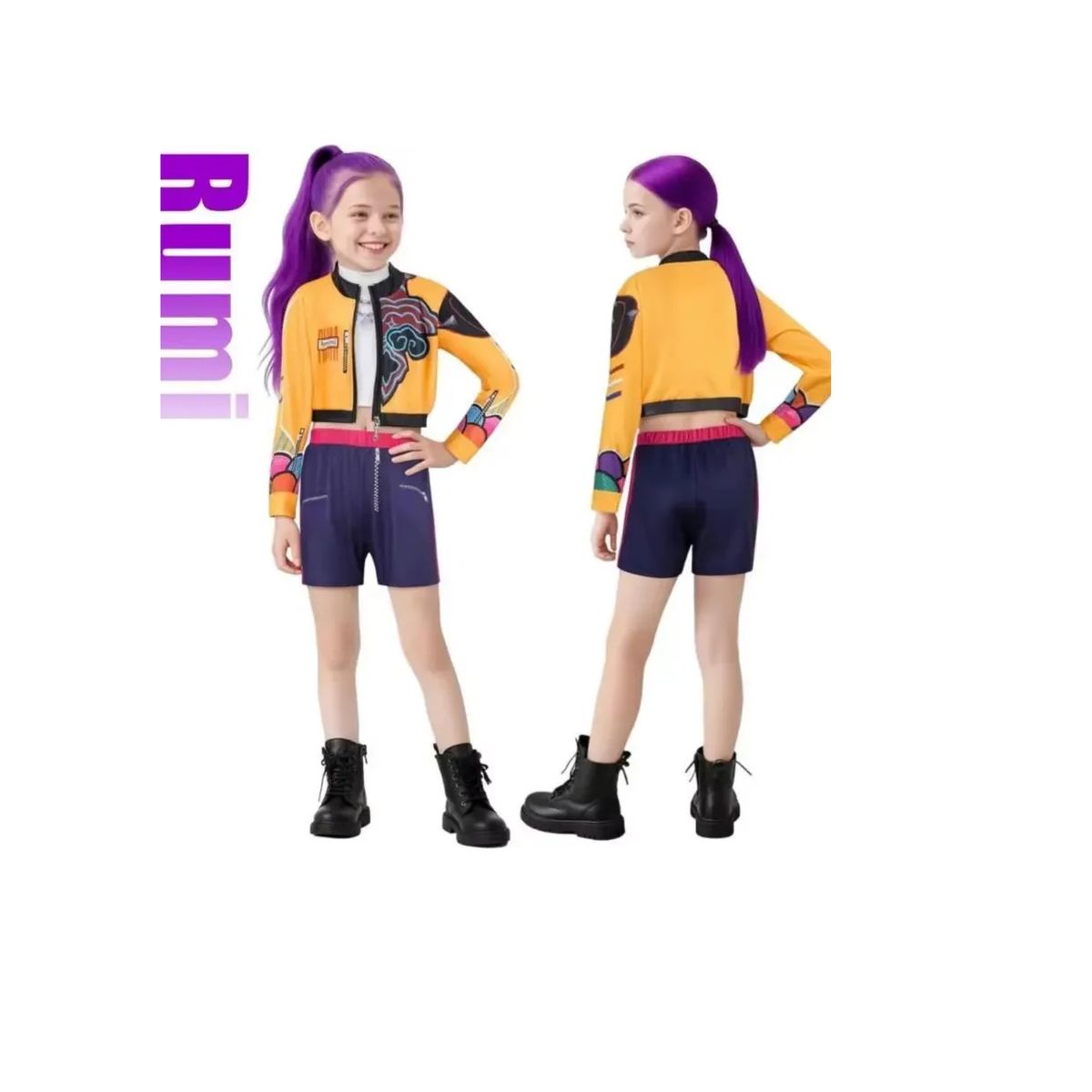 GENERICO - Disfraz Las Guerreras K-pop Rumi Kpop Niña Halloween 5-6