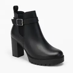 BOTELI - Botin Negro Casual Para Mujer con Tacon 25-10
