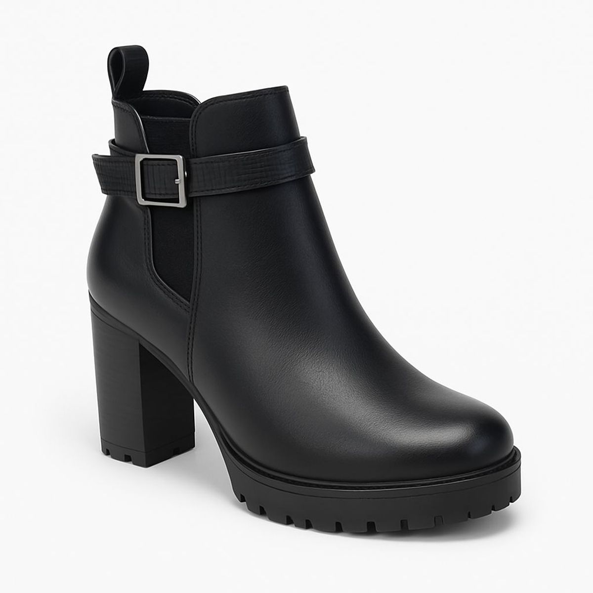 BOTELI - Botin Negro Casual Para Mujer con Tacon 25-10