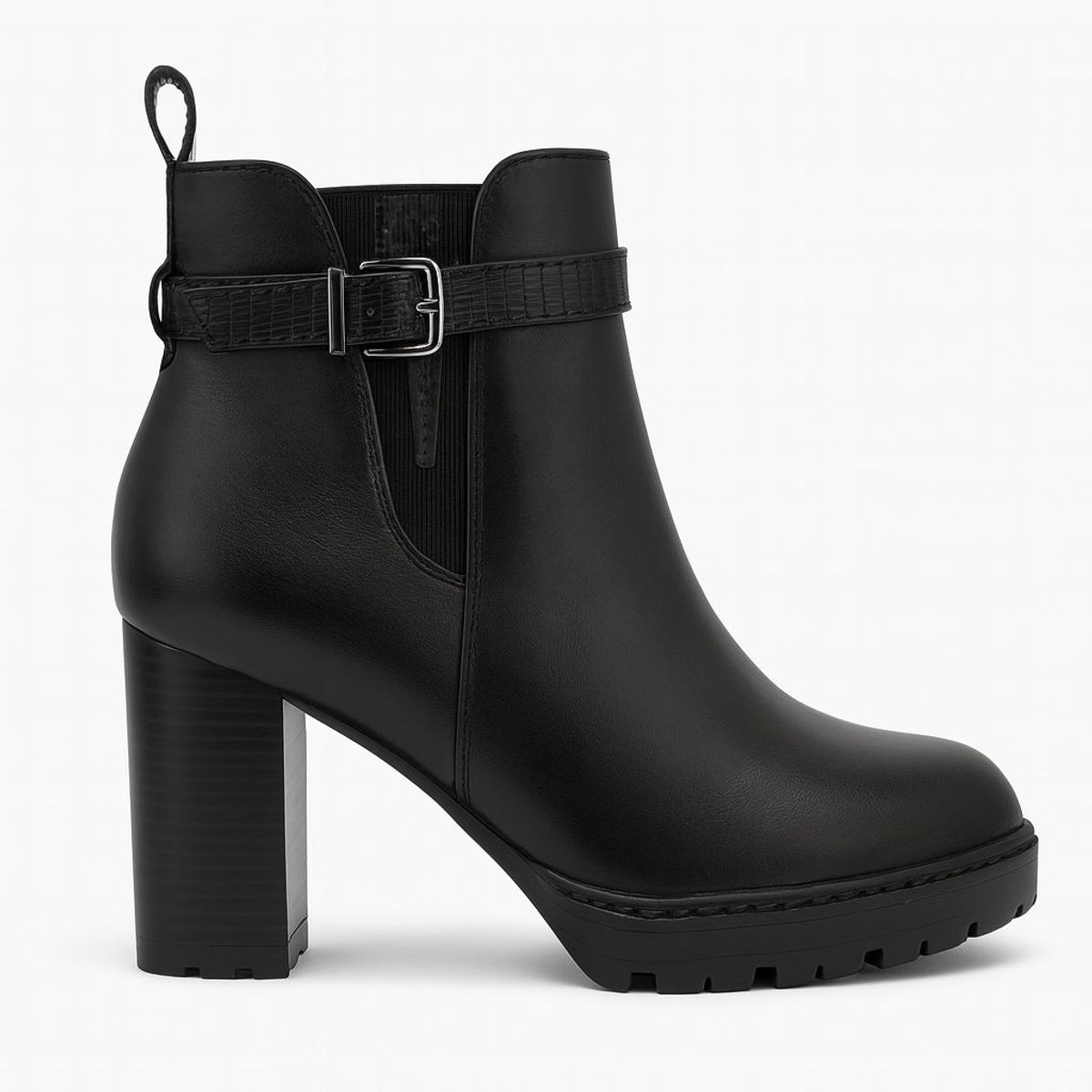 BOTELI - Botin Negro Casual Para Mujer con Tacon 25-10