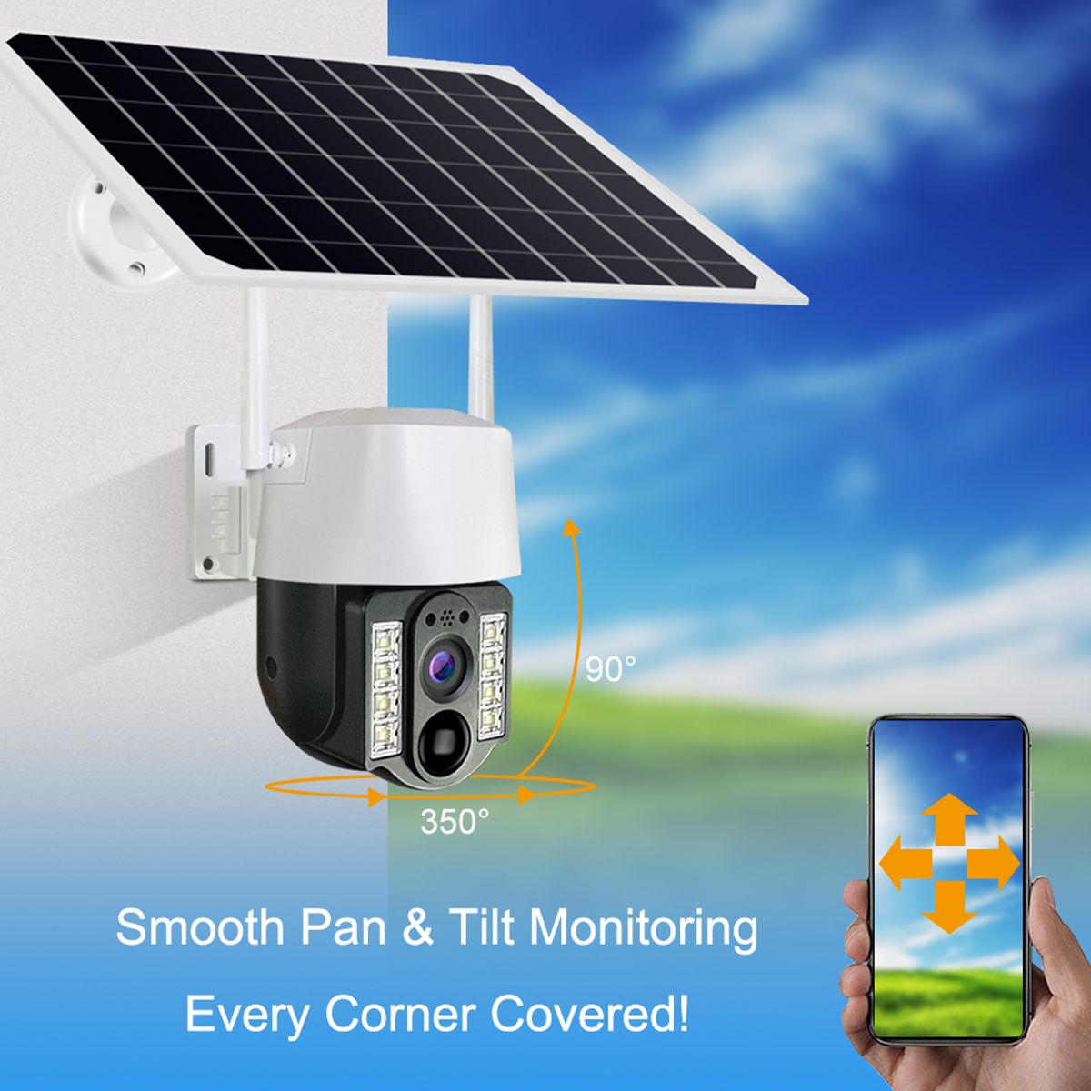 VIPA - Cámara Seguridad Solar Ip Wifi Exterior Full HD 2 MP Robótica Modelo IPS1200