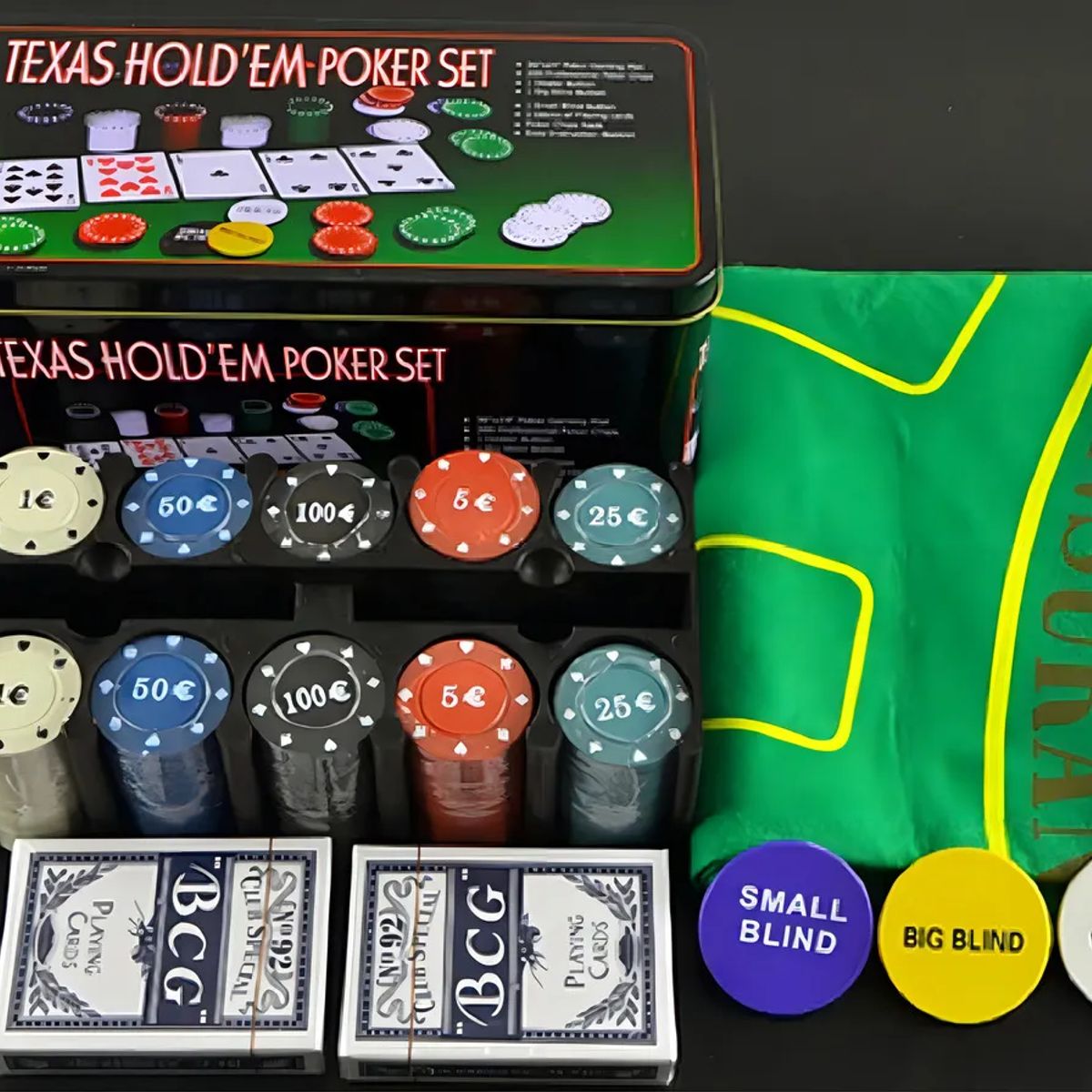 GENERICO - Set De Poker Profesional Juegos Poker Set De Poker 200 Ficha