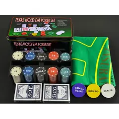 GENERICO - Set De Poker Profesional Juegos Poker Set De Poker 200 Ficha