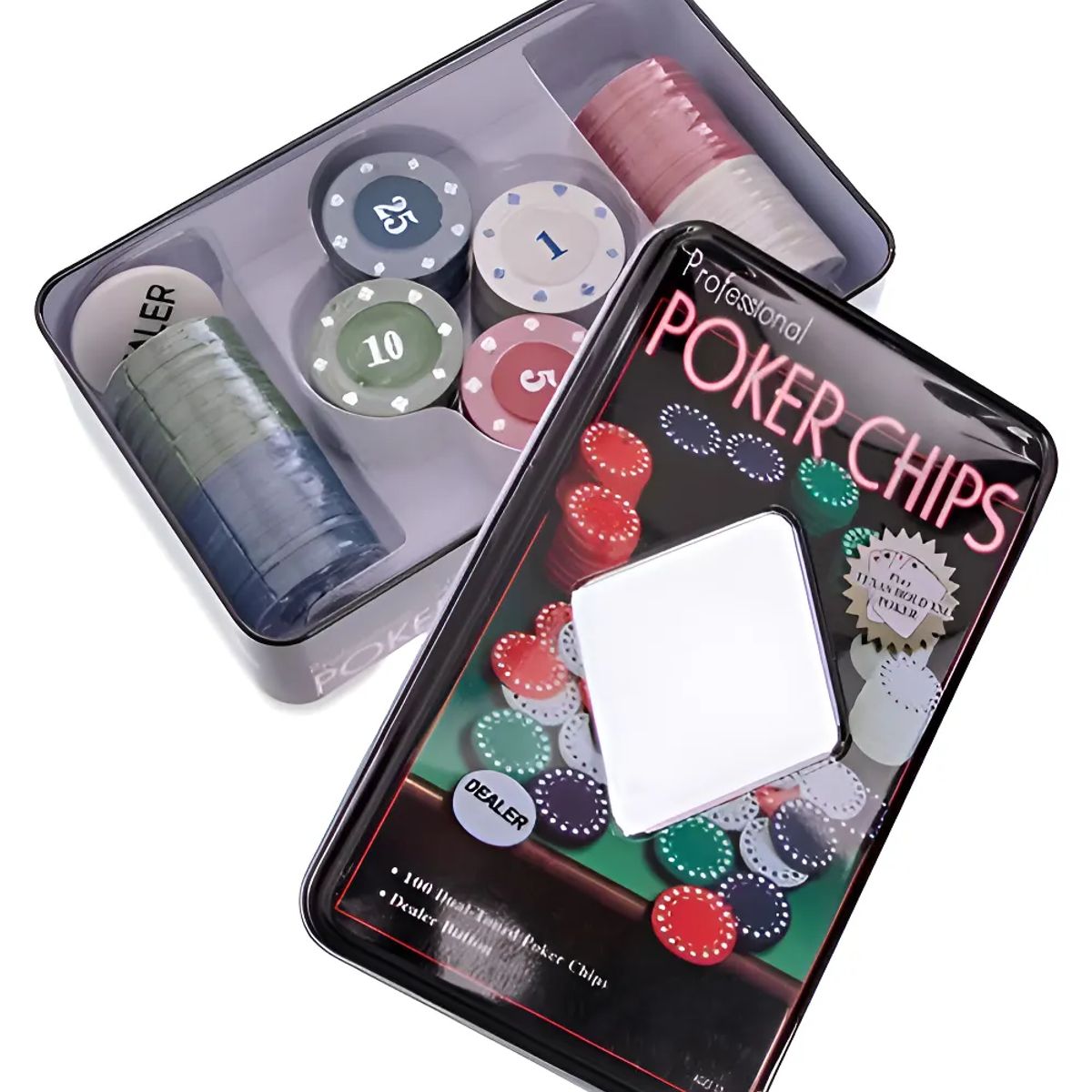 GENERICO - Fichas De Póker Profesionales 100 Fichas Numeradas + Ficha Dealer