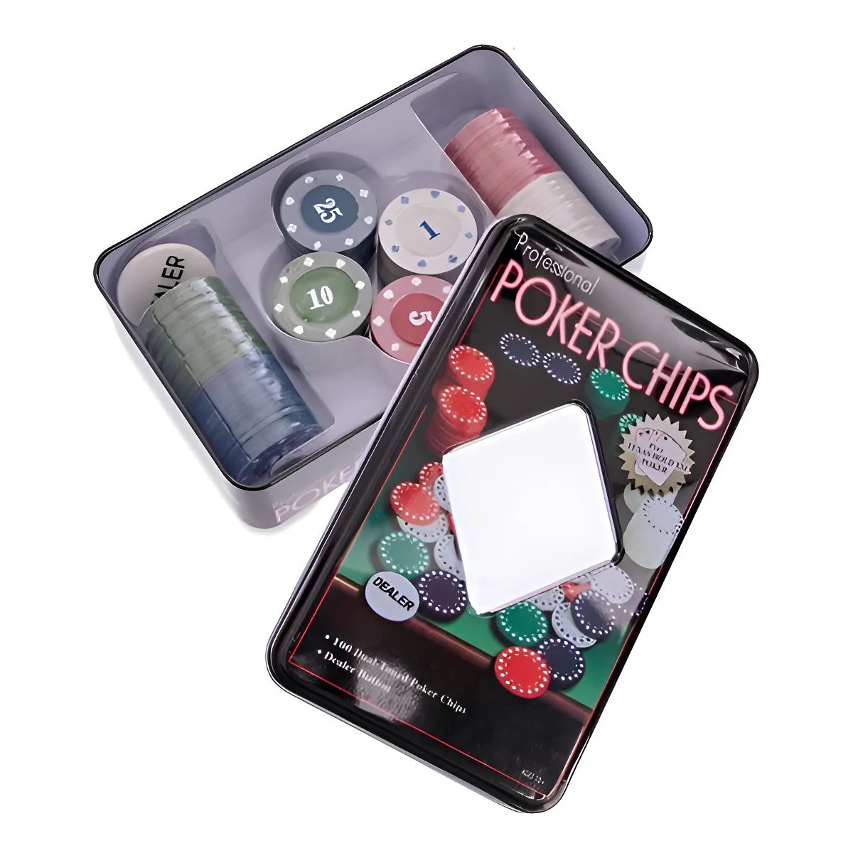 GENERICO - Fichas De Póker Profesionales 100 Fichas Numeradas + Ficha Dealer
