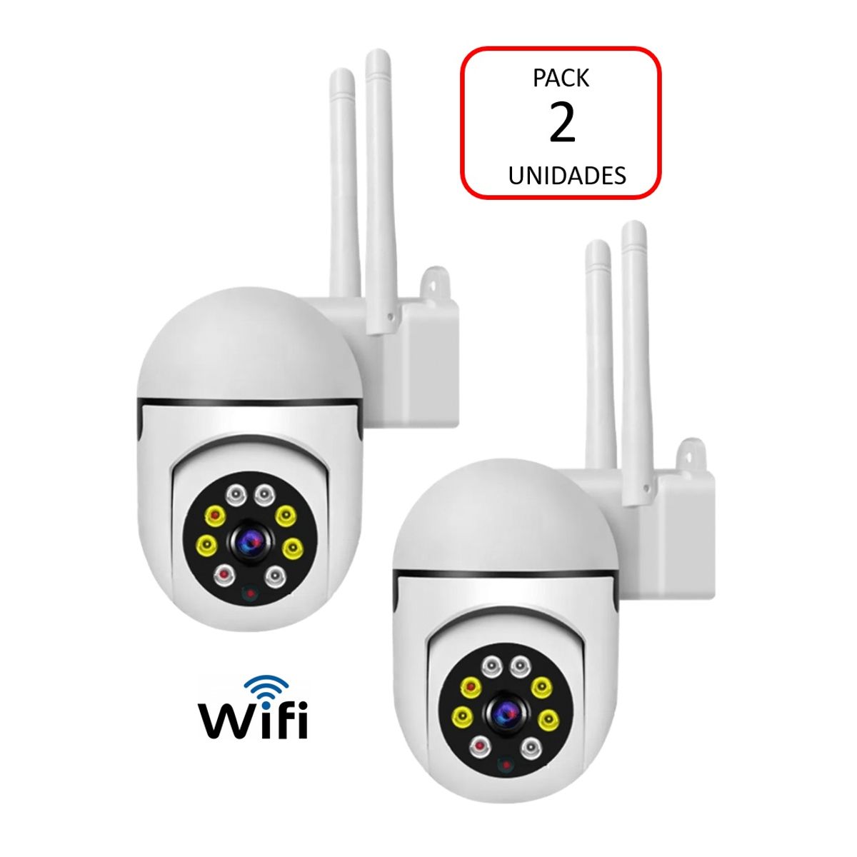 VIPA - Cámara Seguridad Exterior IP WIFI Full HD Robótica Domo IP600v Pack 2 Unidades