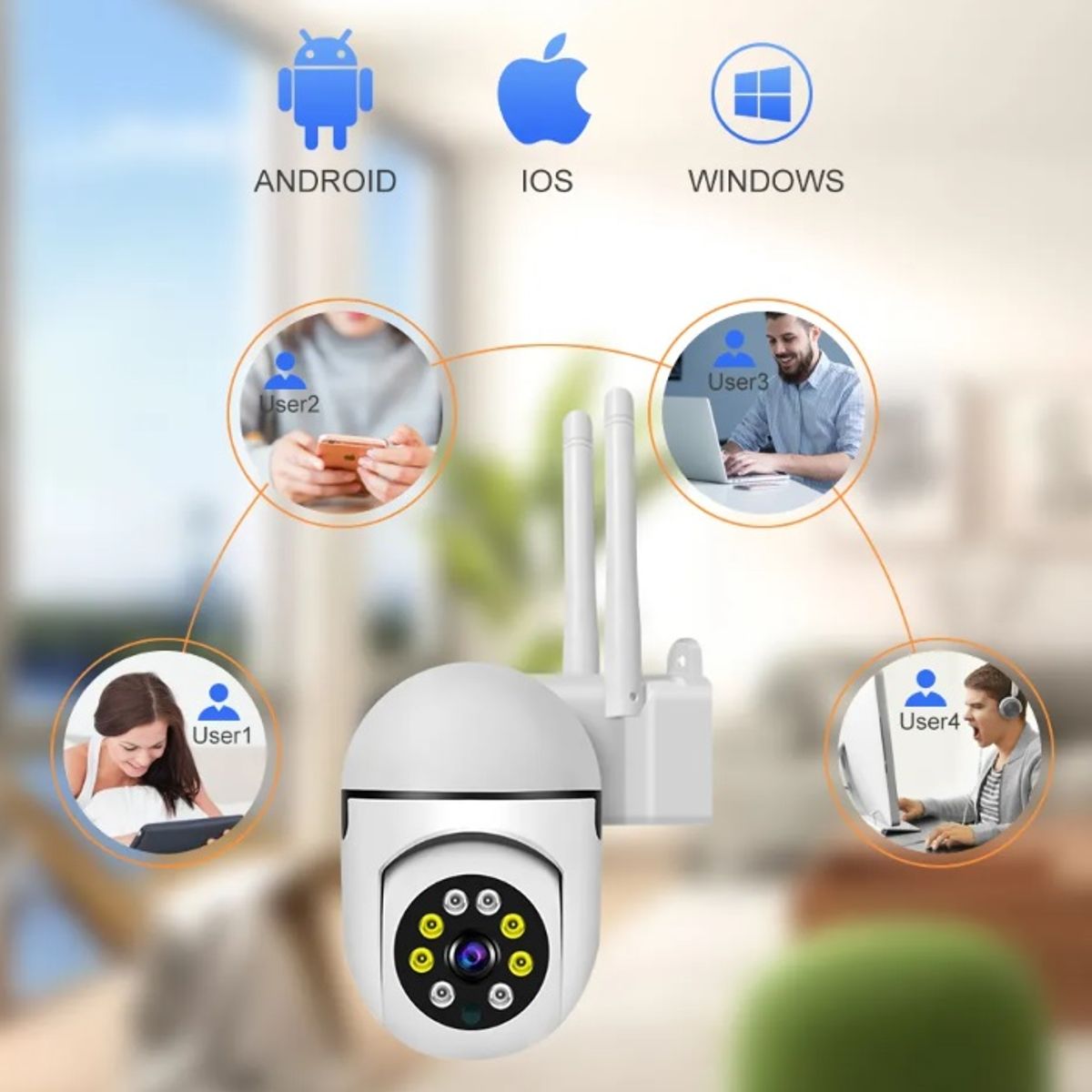 VIPA - Cámara Seguridad Exterior IP WIFI Full HD Robótica Domo IP600v Pack 2 Unidades