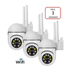 VIPA - Cámara Seguridad Exterior IP WIFI Full HD Robótica Domo IP600v Pack 3 Unidades