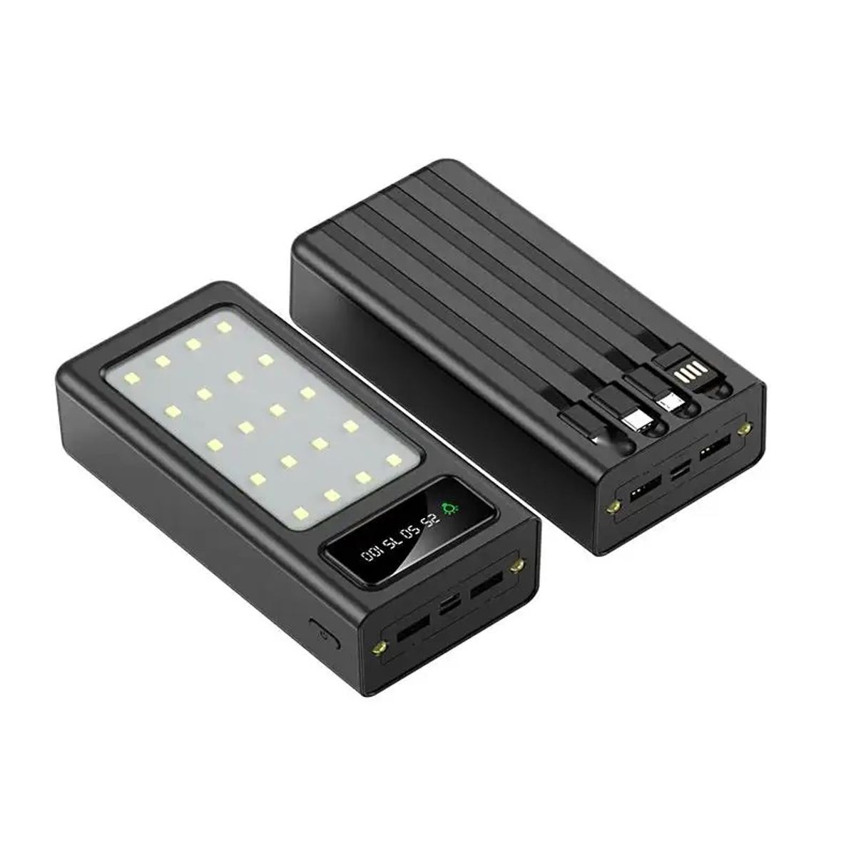 STARTECHOFFICE - Batería Portátil Power Bank 30000mAh Carga Rápida y Luz de Emergencia