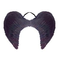 ALAS ANGEL PLUMA NEGRO 80X60 CM